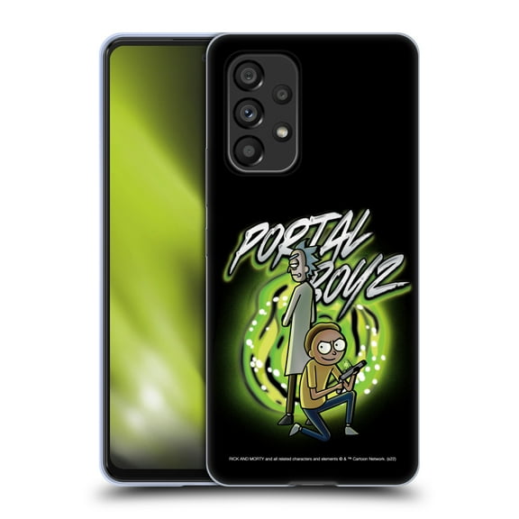 Head Case Designs Officially Licensed Rick And Morty Season 5 Graphics Portal Boyz Soft Gel Case Compatible with Samsung Galaxy A53 5G (2022)