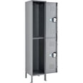 thumbnail image 4 of Global Industrial 2-Tier 2 Door Locker, 18"W x 18"D x 78"H, Gray, Unassembled, 4 of 7
