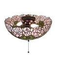 thumbnail image 6 of 16" Wide Tiffany Cabbage Rose Fan Light Fixture, 6 of 7