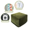 thumbnail image 3 of Majestic Home Goods Indoor Micro Velvet Navy Villa Ottoman Pouf, 3 of 5