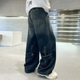 thumbnail image 4 of CUZIBR Pants Boys Thick Lined Warm Denim Pants Straight Wide Leg Trousers Youth Loose Fit Comfortable Fashion Classic Jeans Casual Athletic Clothes,Blue,11-13 Years, 4 of 7