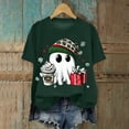 thumbnail image 2 of Towmus Womens Funny Short Sleeve Crew Neck Halloween Fall T-Shirts Christmas Graphic Tee Tops, 2 of 6