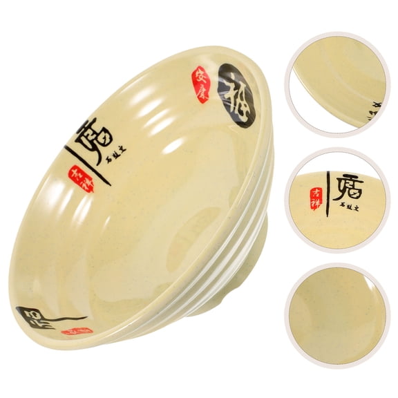 HOMEMAXS Large Soup Bowl Metamine Tableware Bowl Ramen Bowl Mother 20x20cm Khaki