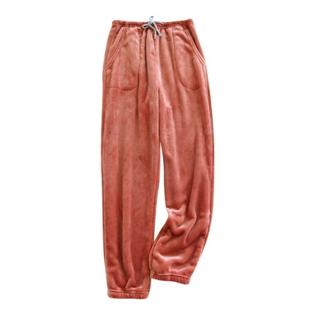 

ZHAGHMIN Plus Size Khaki Pants For Women Womens Pajama Pants Autumn And Winter Flannel Wide Mouth Trouser Large Size Loose Warm Thick Coral Home Pajamas Pants Women Casual Cotton Womens Pants