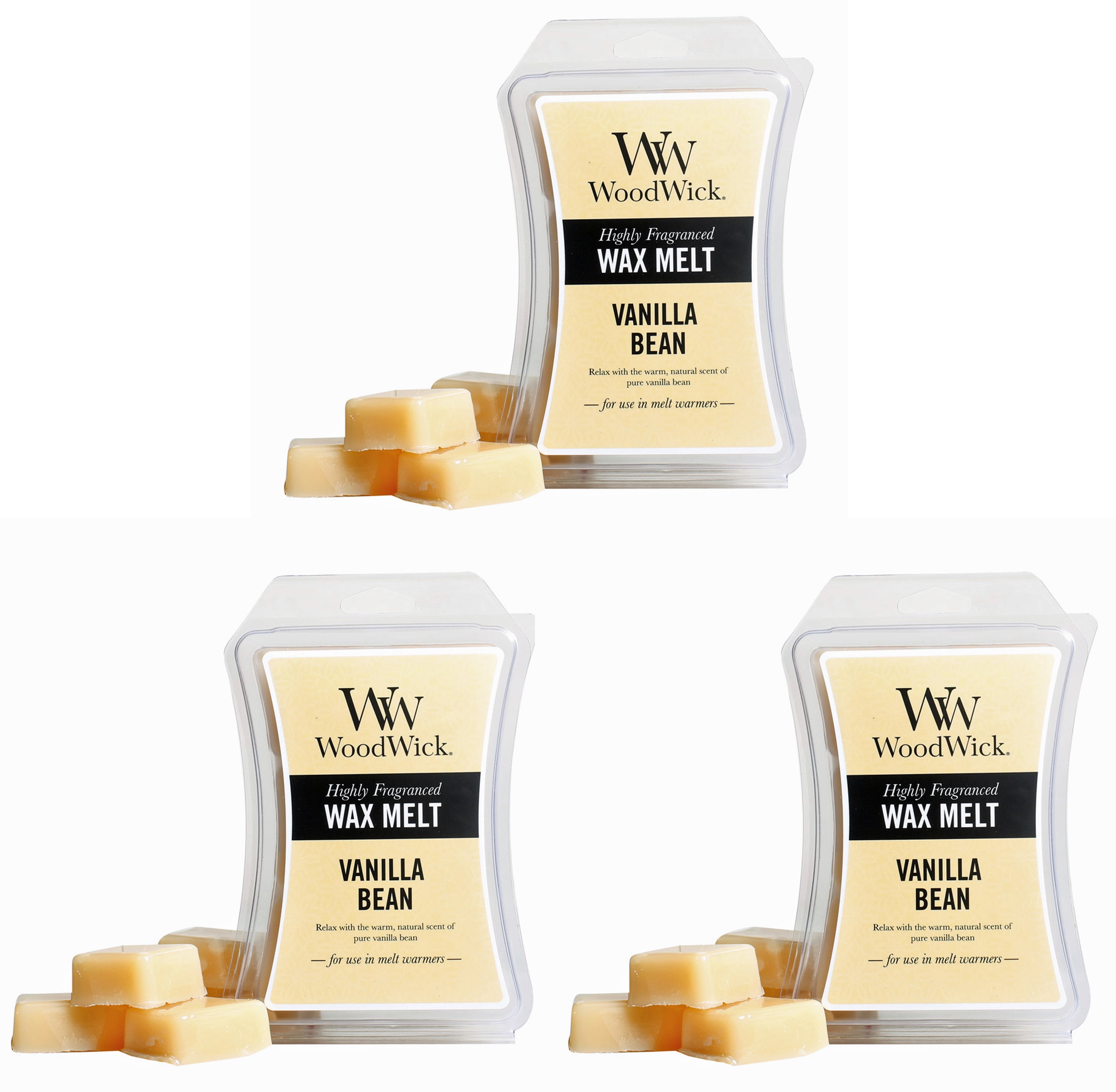 Woodwick Wax Melt 3 Oz. Set of 3 Vanilla Bean