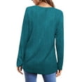 thumbnail image 3 of Fantaslook Long Sleeve Shirts for Women Crew Neck Casual Tunic Tops Lightweight Pullover, 3 of 7