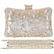thumbnail image 1 of LHSHID Rhinestone Evening Bag for Women Crystal Clutch Bag Sparkly Sequin Glitter Handbag Floral Shoulder Bag, 1 of 7