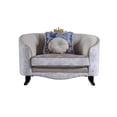 thumbnail image 5 of 38" X 51" X 41" Cream Fabric Upholstery Chair With 2 Pillows, 5 of 6