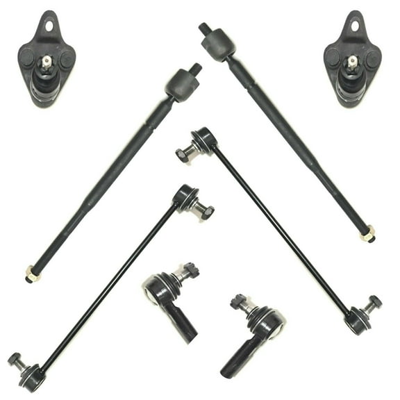 8 Pc Suspension Steering Kit for Lower Ball Joints Inner & Outer Tie Rods Ends Sway Bar Links Fits select: 2001-2003 TOYOTA RAV4