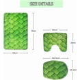 thumbnail image 2 of 3 Pieces Bathroom Rugs Set, Black Leopard Print, Toilet Seat Cover+ Contour Mat+ Flannel Bath Rug, Bathroom Decor, 2 of 6