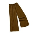 thumbnail image 7 of Roncen Women's Solid Color Jogger Pants - Sporty Casual Elastic Waist Trousers with Drawstring & Wave Crease Pockets, 7 of 7