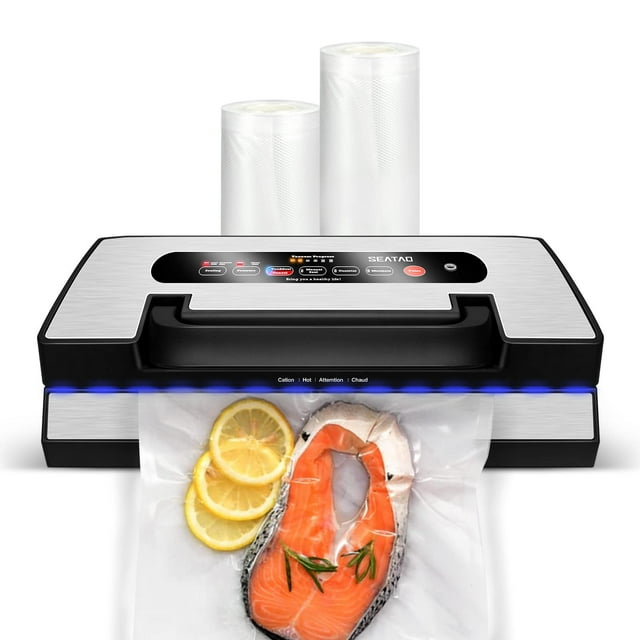 SEATAO VH5188 Automatic Vacuum Sealer Machine, 90kPa Multifunction Commercial Vacuum Food Sealer For Food Preservation, Dry & Moist & Food & Extended Modes, LED lights, Double Seal