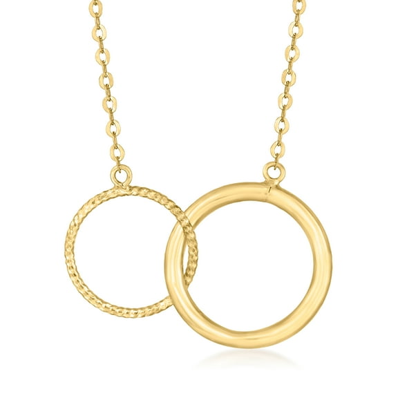 Ross-Simons Italian 18kt Yellow Gold Interlocking-Circle Necklace, Women's, Adult