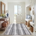 thumbnail image 2 of SAFAVIEH Courtyard John Striped Indoor/Outdoor Area Rug, Black/Grey, 5'5" x 7'7", 2 of 10