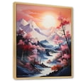 thumbnail image 2 of Designart "Dreamy Mountain Fantasy I" Landscape Mountains Floater Framed Canvas Art Print, 2 of 5