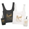 thumbnail image 1 of Pop Fizz Designs Bride Tribe Reusable Tote Bags | 7 Pack | 1 Bribe to Be Bag & 6 Bride Tribe Bags - Includes Matching Keychains | Perfect for Bachelorette Party Bags, 1 of 4
