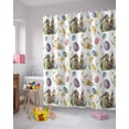 thumbnail image 5 of Easter Shower Curtain Watercolor Bunny Chicken Shower Curtains for Bathroom Decor Easter Eggs Spring Flowers Bath Curtains Sets for Spring Easter Bathroom Decor Fabric Waterproof Small Stall 36" X 72", 5 of 6