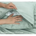 thumbnail image 6 of Flannel Sheets Queen Size - Velvety Soft & Comfortable -  Cotton Brushed Bed Sheet Set - Deep Pockets 16 Inches - Breathable, Warm & Cozy -4 Pcs- Mint, 6 of 8