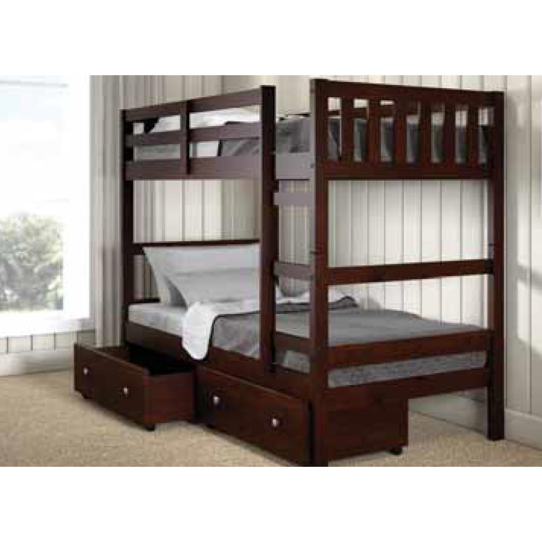 Donco Kids Austin Bunk BedSizeTwin/Twin,StyleBed with dual underbed