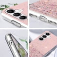 thumbnail image 4 of Phone Case for Samsung Galaxy S23 FE Case Clear Glitter Sparkle Pink Samsung S23 FE Case Silicone Transparent Shockproof Soft Cover Thin (Pink), 4 of 14