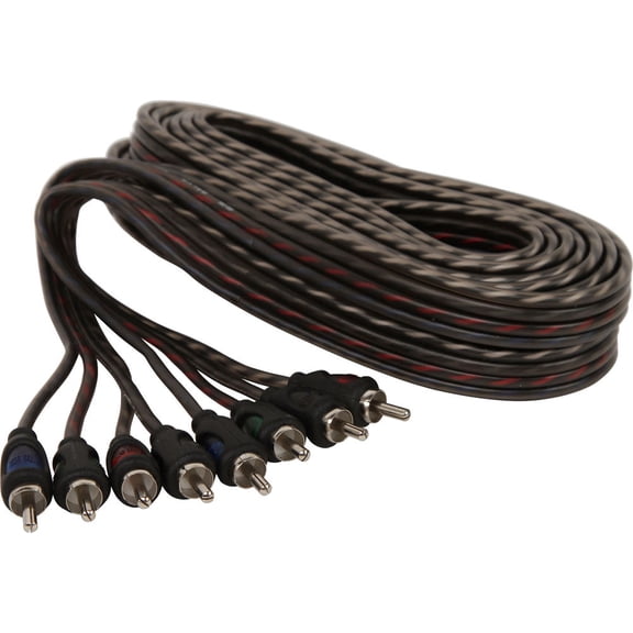 Belva BBIC45 5m (16.40 ft) 4-Channel RCA Audio Interconnect Cable (CCA)