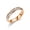 Rose Gold, variant on Titanium Steel Rhinestone Punk Ring Wedding Ring For Women And Men Jewelry -Black-5