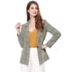 thumbnail image 1 of Blazers para mujer Chaqueta tipo blazer a cuadros con solapa con muesca Boyfriend Negro M, 1 of 6