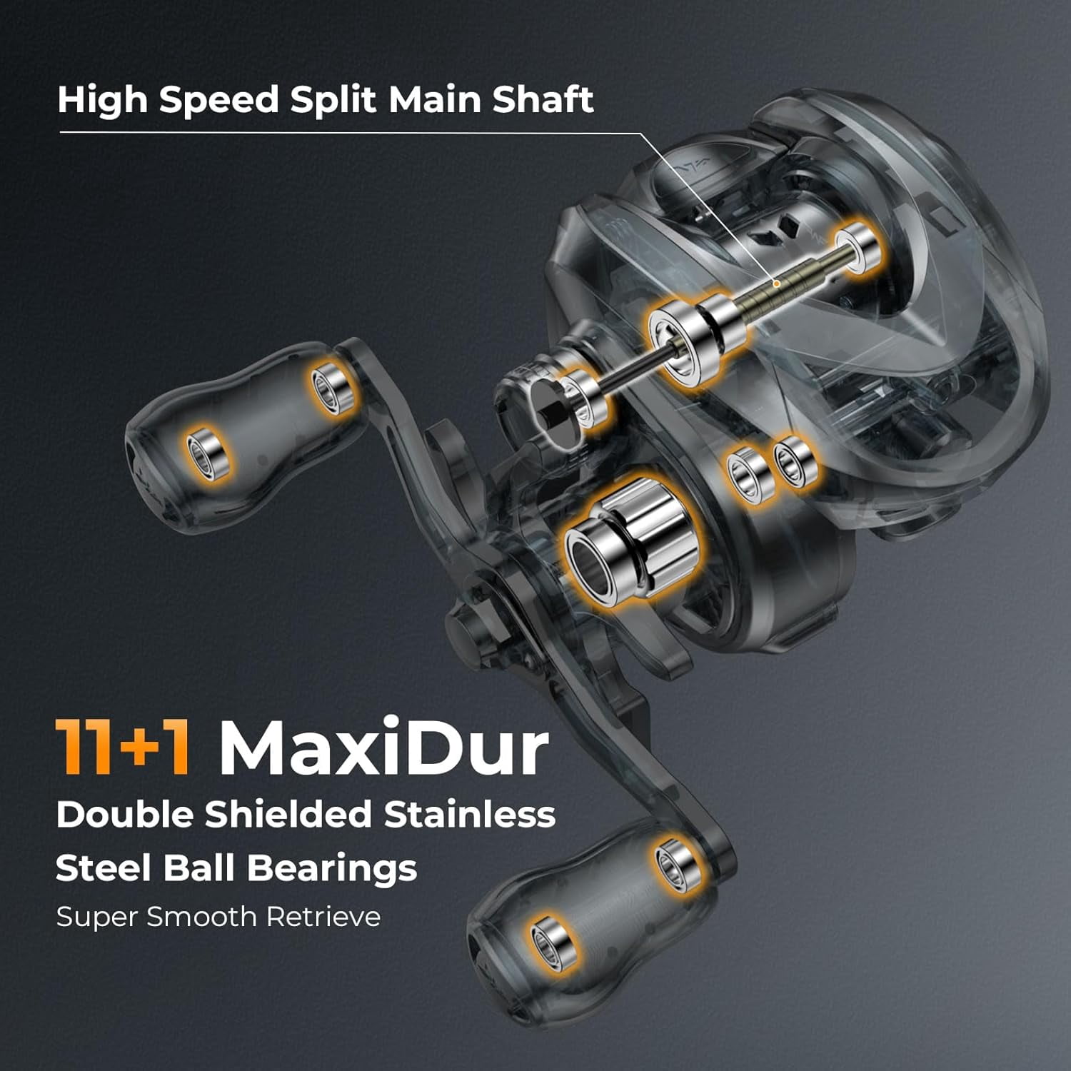KastKing Baitcasting Fishing Reel, Finesse Baitcaster Lightest, 11+1,8.4:1 - Kestrel