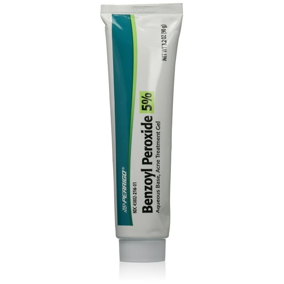 Gel para tratamiento del acné Perrigo, peróxido de benzoilo, 5%, tubo de 90 g