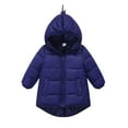thumbnail image 2 of WOYY Winter Boys Girls Dinosaur Long Down Coat Lightweight Winter Outerwear, Sizes 7-8, 2 of 4