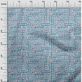 thumbnail image 3 of oneOone Cotton Cambric Medium Blue Fabric Text Craft Projects Decor Fabric Printed By The Yard 42 Inch Wide, 3 of 5