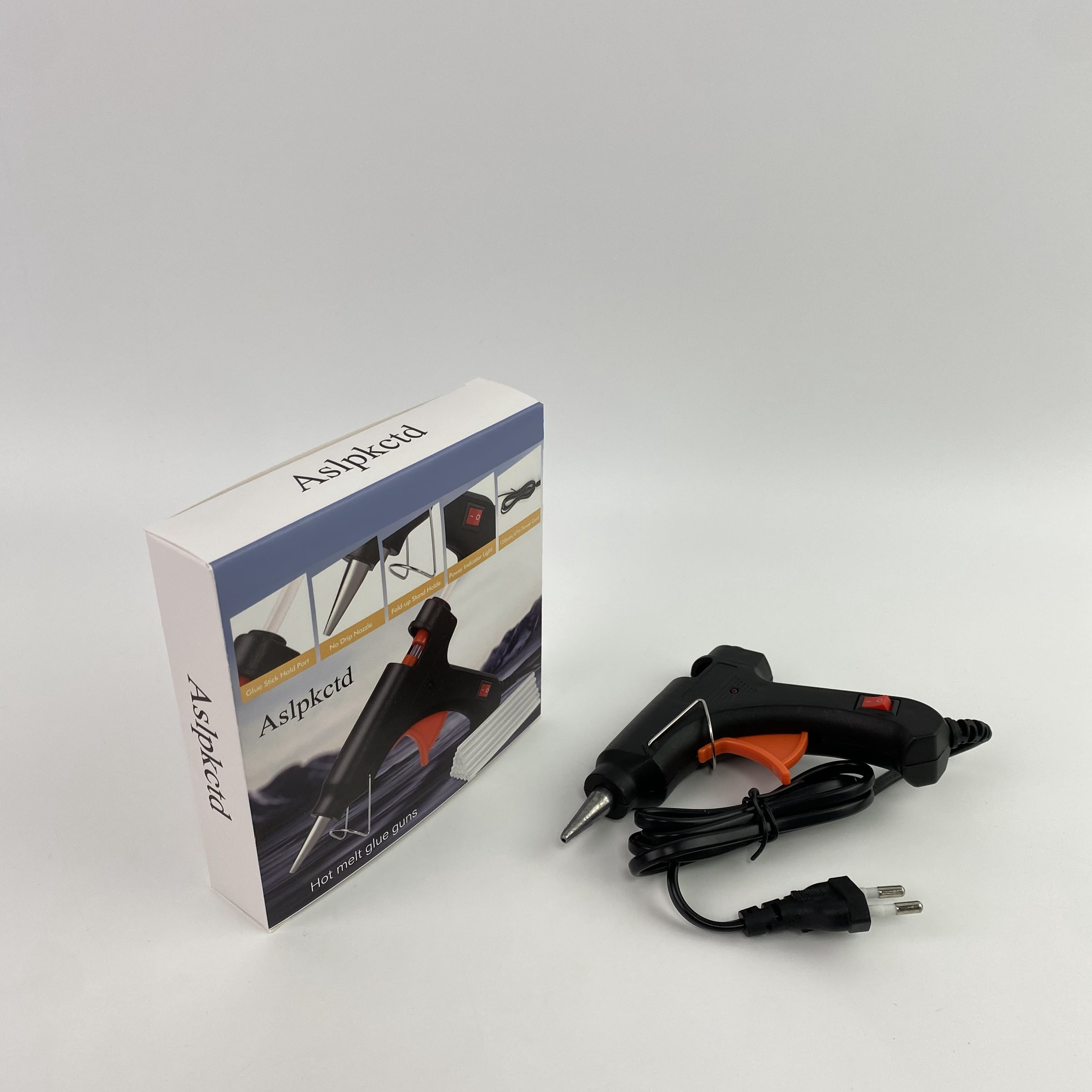Aslpkctd Hot melt glue guns,Hot Glue Gun, Fast Preheating Hot Melt, Mini Glue Gun Quick Home Repairs, 20W Black