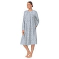 thumbnail image 3 of Aria Women’s 100% Cotton Woven Flannel Long Sleeve Nightgown, Sizes XS-5X, 3 of 6