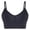 Black A, variant on Women's Ribbed Scoop Neck Bralette with Open Back Detail - Thin Straps Wireless Crop Top with Removable Cups for Everyday Wear
