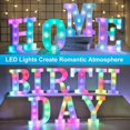 thumbnail image 4 of SHIBA-Light Up Letters, 26 Alphabet Marquee Sign, Wedding/Birthday Party Night Light Home Bar Decoration-(Colorful K), 4 of 4