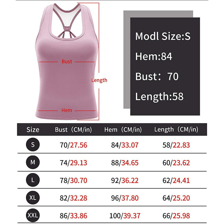 Workout Tank Tops for Women with Built in Bra Athletic Camisole Strappy  Back Yoga Tanks