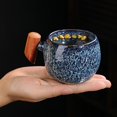 thumbnail image 2 of Taza de cerámica con mango de madera para horno, taza de café para oficina, taza de té creativa, taza de leche personalizada para el hogar, 2 of 5