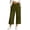 CO60_Army Green, variant on Jeans for Women Wide Leg Capri Pant that Look Like Denim Jean Elastic High Waisted Baggy Denim Pants with Pockets Army Green S
