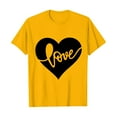 thumbnail image 2 of Itsame Summer Short Shirt Sleeved for Womens T-Shirt Tops Round Neck Blouses Yellow Size L, 2 of 4