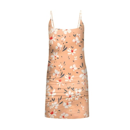 

Ersazi Women Camis Sleeveless Round Neck Dress Women s Printed Suspender Round Neck Bra Dress White Dress Shirt Women s Printed Sling Strapless Dress Sling Round Neck Dress