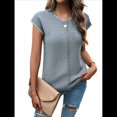 thumbnail image 1 of Suéter de Punto Sin Mangas con Cuello Redondo Informal de Verano para Mujer, Estilo Holgado, Tipo Jersey, Sin Mangas Gris S, 1 of 10
