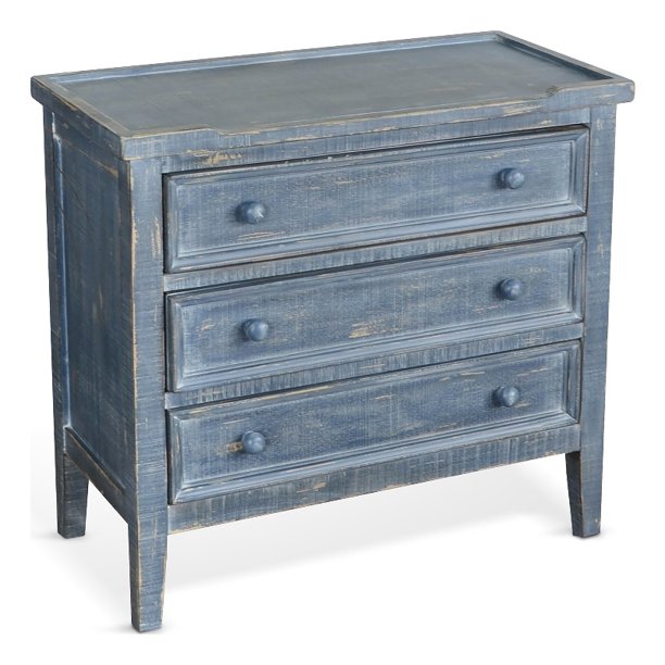 Sunny Designs Marina Ocean Blue Wood End Table