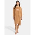 thumbnail image 2 of Lissome Women's Ultra Soft Stretchy Knit Belted Wrap Robe, Sizes S-3X, 2 of 4