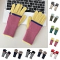 thumbnail image 4 of TIEVOSA Couples Winter Warm Multi Color Medium Long Gloves Couples Ski Riding Gloves（Black）, 4 of 7