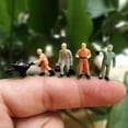 thumbnail image 5 of 10pc Scale 1 : 87 Model Railway Painted Train Street Figures Worker People N1, 5 of 5