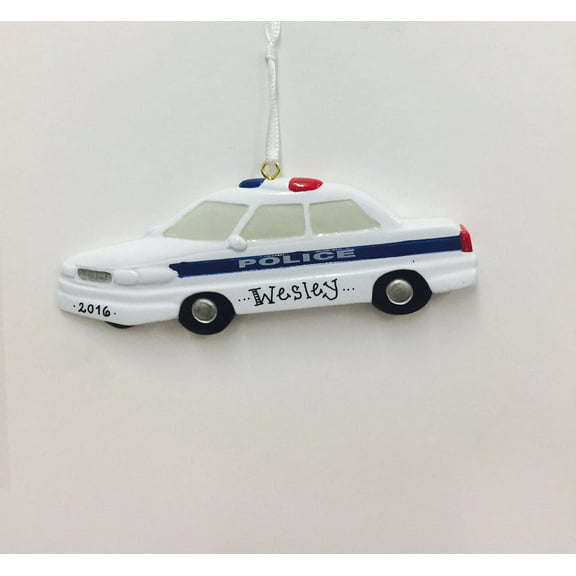 Police Car Personalized Christmas Ornament , Christmas Ornament, Christmas Decoration for Tree, Christmas Tree Ornament