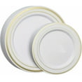 thumbnail image 5 of Prime Disposable Gold Trim Plastic Party Plates 9'' and 6'' Heavy Duty Plates, 5 of 11