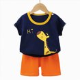 thumbnail image 5 of Summer Boys Girls 2 Piece Outfits Toddler Boy Clothes Sets Cute Summer Surf Print T-Shirt and Beach Print Shorts Outfit, 5 of 6