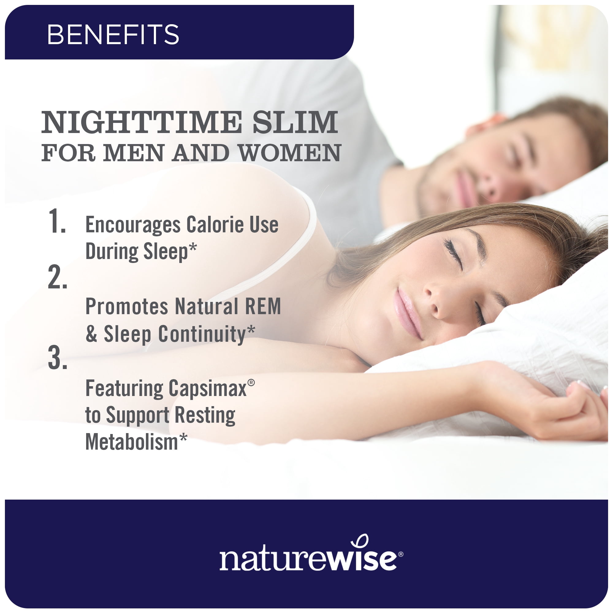 Naturewise NighttimeSlim- Cayenne, Green Coffee Bean, GABA - 60 Capsules[30-Day Supply]