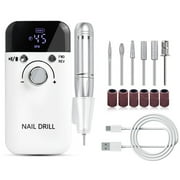 XGeek Portable Nail Drill Professional 45000 RPM Rechargeable Electric Nail File Machine Efile for Acrylic Nails Gel Polishing Removing for Salon Home Nail Drill Kits
